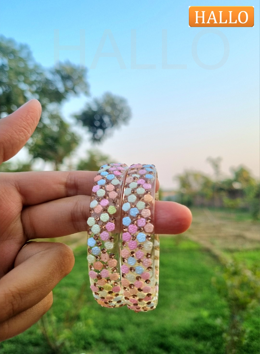 Blossom Kada Glass Bangles