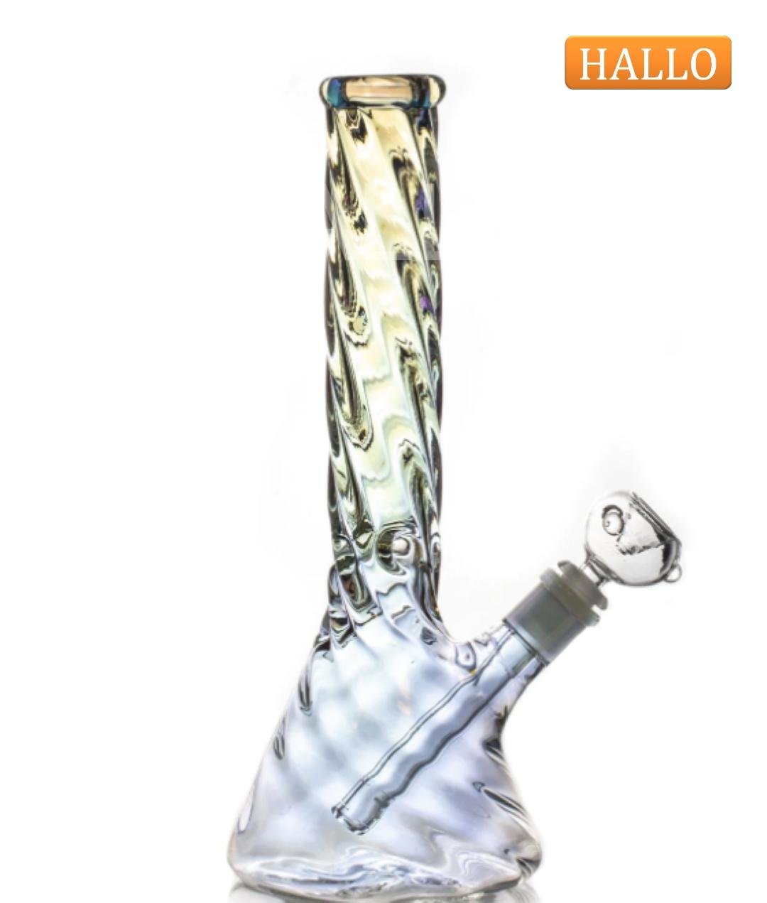 10" Twist Beaker  Glossy Colors 3, Thickness: 5mm,  3 pcs